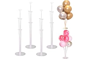 tarumedo 4 Stück Ballon Stick Halter Balloon Stand Kit Luftballons Ständer Halter Ballonhalter Ballonbaum Tischballonständer Ballonzubehör für Weihnachten Party Geburtstag Hochzeits Dekoration