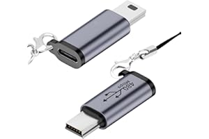 Seminer USB C zu Mini USB Adapter (2er Pack), Typ-C Buchse zu Mini USB Stecker Konvertieren, Kompatibel mit Digitalkameras, Computer, GPS