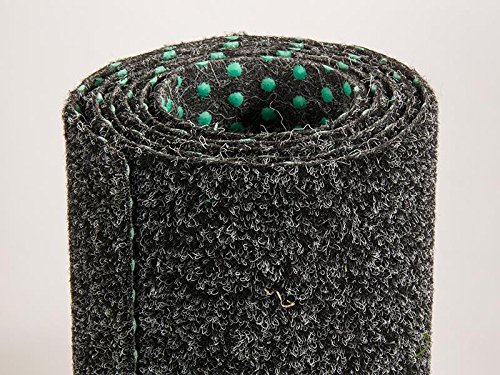 Premium Kunstrasen Rasenteppich PARK mit Noppen in Meterware – Anthrazit, 1,33m x 2,50m ✓ Vlies-Kunstrasen mit Drainagenoppen ✓ Robust ✓ Pflegeleicht & Strapazierfähig & weiche Vlies-Oberfläche | Kunstrasenteppich - 4