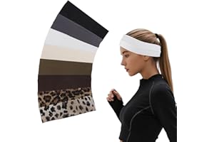 MOIUGULI Sport Stirnband Damen Sommer, Haarband Sport Damen, Atmungsaktives Stirnband, SchweißBand Stirn, Schweiß Weich rutschfest Elastisches Atmungsaktive Haarbänder Unisex Kosmetik Joggen Wandern Yoga