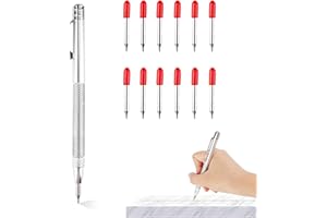 ICYWINK Penna Incisione Metallo, Penna per Incisione in Tungsteno con 12 Punte di Penna aggiuntive, Strumento Penna Scriba per Incidere su Legno, Acciaio e Vetro