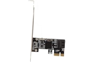 ‎LAZMIN112 Lazmin112 PCIE zu SATA 3.0 Erweiterungskarte, 2 Port PCI Express 1X 4X 8X 16X Slot SATA Festplattenadapter Controller Erweiterungskarte, für Win XP 11 10 Vista Linux für OS