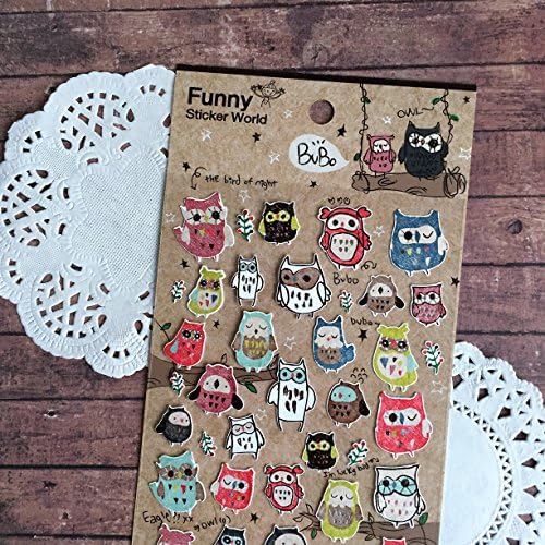 Owl Sticker Pack ~ Scrapbooking Planners Journals Craft ~ Stocking Fillers
