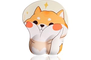 EXCOVIP EXCO – 3D Cartoon Tapis de Souris Ergonomique avec Repose Poignet en Gel et Rembourrage (Frotte Ton Visage)