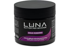 LUNA - GLITTER PER BEVANDE Luna Glitter Glitter Commestibili Alimentari per Bevande - Decorazioni per Cocktail e Drink