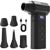AGARO Electric Air Duster, Powerful 120000 RPM Cordless Mini Blower with 4-Speed Settings, Digital Display & 5200 mAh Battery