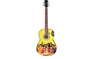 SHOPEWEBB The Beatles Tribute Yellow Submarine Acoustic Miniature Guitar Replica