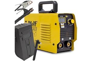 130A 230V Inverter Welder MMA ARC 20amp - 130amp Wolf 135 Digital Display Smooth DC Welding Machine with Holder, Clamp, Brush & Face Shield - 2 Years Warranty