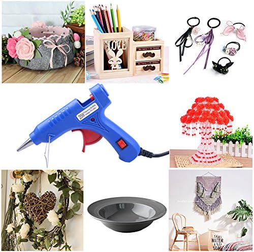 20 Watt Hot Glue Gun in temperatula between 160 – 180 &amp; # x2103; with 60/Pack Glue Stick for the Cosmetics of the Case, Seal, Wax Various D 'Craft Projects of Creative DIY and Hobby (Includes Glue Stick)