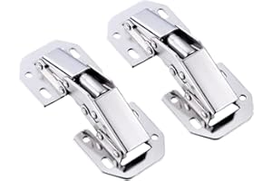 2 Piezas Qrity 90° Kitchen de Bisagras para Armario o Puerta + Tornillos