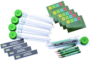 GEO-VERSAND 5x PET Preforms (13 cm) for Use as a Geocache Container with Log Book, Pencil and Sticker Green