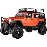 MN Model MN128 1/12 Jeep Wrangler Rubicon 4WD RC Model Crawler Offroad Truck Uzaktan Kumandalı Araba RTR Turuncu+Dahili Işık 