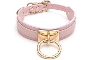 lalatia Women's Fashion O Ring Choker Faux Leather Collar