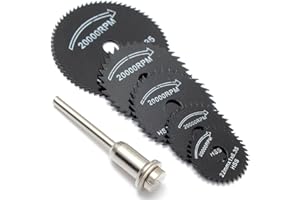 【Czarny piątek oferty】OriGlam 6 szt. brzeszczoty do piły HSS Ostrze do piły tarczowej, tarcze tnące trzpień narzędzie obrotowe do cięcia metalu Dremel zestaw elektronarzędzi do cięcia drewna wiertarka trzpień