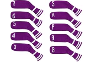 Scott Edward 7 Pcs/10 Pcs Golf Iron Covers Cuteness Knitted Socks Shape Washable & Durable Club Head Protector