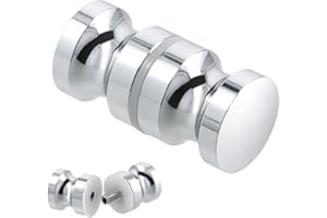 Dokeno 1 Pièces Poignée Porte Douche, Poignées de Portes Poignée de Porte Rondes en Alliage D'aluminium Bouton de Porte de Douche en Verre pour Salle de Bain Cuisine Maison Bureau Hôtel (30mm)
