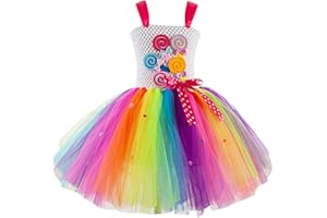 PINTUTU Costume da Pagliaccio Senza Maniche per Bambina Costume da Tutu in Rete Completi con Cappello Cerchietto per Capelli per Carnevale Traspirante E Vestito Carnevale Bambino