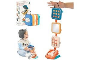 Winnsell Busy Activity Cube for Toddler, 8 in 1 Montessori Toys for Babies 1 2 3 Years Olds Baby Travel Toys Sensory Educational Developmental Learning Toys for Boys Girls Gift (Purple)