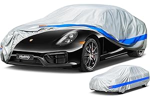 Telo Copriauto da Esterno, Holthly 10 Strati Telo Copri Auto Felpato 100% Impermeabile, Copertura Auto Adatta per Coupe Berlina Peugeot RCZ 308CC, BMW Z4,Porsche Boxster 718 Cayman, ecc.3M