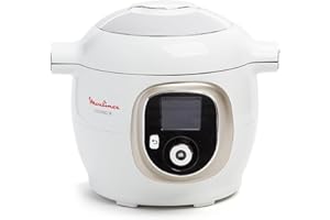 Moulinex, Cookeo Multicuiseur intelligent 6L, 150 recettes intégrées, Cuisson sans surveillance, Ecran intuitif, Guide de cuisson, Application MyMoulinex, 1600W, Blanc, 15 ans réparabilité, CE85CA10