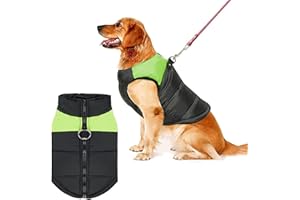 Shinmax Hundemantel Winterjacke Hundejacke wasserdichte Winter Jacke Warm Winterweste für Kleine Mittlere Große Hunde Gefütterter Brustschutz Hund Welpen Kleidung Weste Haustier Gepolsterte Mantel