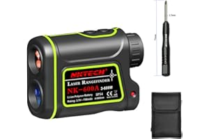 Nktech Télémètre laser, télescope 4-en-1, portée 600 m, 1 000 m, 1 200 m, 1 500 m, grossissement 8x, mesure vitesse, hauteur, angle, distance, rechargeable, pour extérieur, chasse, golf
