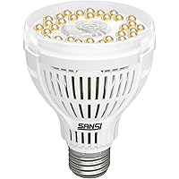 SANSI Pflanzenlampe 15W LED Pflanzenlampe Vollspektrum E27 Weiß Pflanzenlicht für Zimmerpflanzen LED Grow Light…
