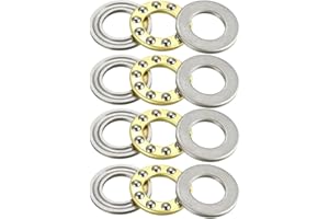 PATIKIL F10-18M 10mm x 18mm x 5.5mm Pressione Sfera Cuscinetti, 4pz Cromo Acciaio Una Via Direzione