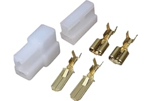 AERZETIX - C52777 - Set/assortimento/kit di 5 maschi e 5 femmine alloggiamenti connettori + terminali elettrici 6.3mm 10 maschi e 10 femmine