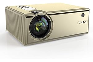 Proyector WiFi,YABER Y61 Mini Proyector Portátil, Proyector 5800 Lúmenes Soporta 1080P Full HD Vídeo Proyector Cine en Casa 720P Nativo 80000 Horas 300" Duplicar Pantalla para Android/iPhone Telefono