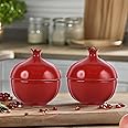 Kraftlik Handicrafts Hand Pomegranate Shape Dry Fruits Bowl with Lid | Jars for Kitchen Storage & Pickle Containers for Dining Table for Kitchen & Dinning Table(Pack of 2) Tray-ANAR2