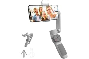 ZHIYUN Smooth Q3 [Oficial] Estabilizador Smartphone 3 Ejes Teléfono Gimbal para iPhone y Android con trípode, Luz Integrada y Zoom, para Vlog, Vídeos de Youtube y TikTok