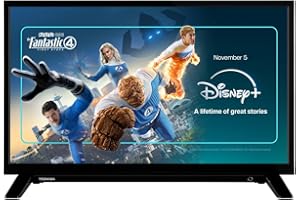 Toshiba 24" WV2553DB HD Ready Smart VIDAA TV, HDR, Freely, Disney plus, Prime Video, Netflix, Dolby Audio, Works with Alexa, Works with Google Assistant, VIDAA Voice 2025