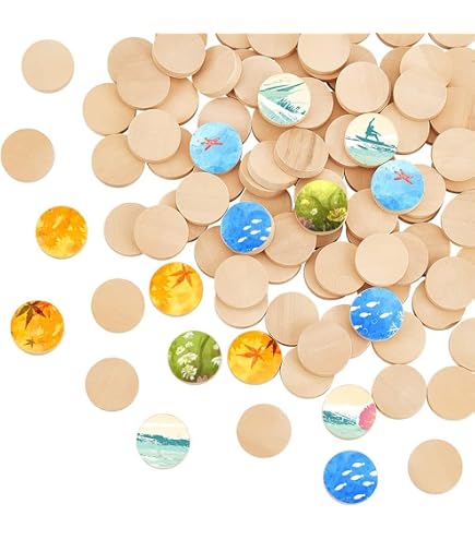 50 Disques Bois Naturel 30mm - Rondelles Inachevées Pour Artisanat - DIY Décoration Bricolage