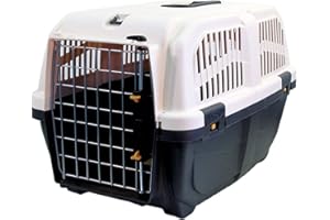 MARTIN SELLIER Martin-Sellier - Caisse de transport pour chien & chat - Skudo Iata gris (60cm x 40cm 39cm)