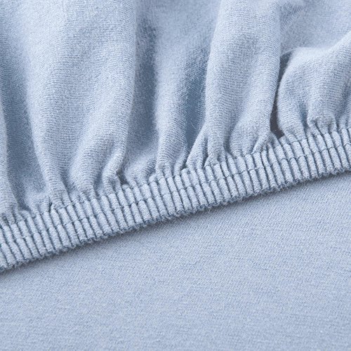 Baby-Spannbettlaken 2er-Set Jersey Baumwolle | viele Farben einzeln oder im Set | Spannbetttuch Doppelpack für Kindermatratzen | 60 x 120 bis 70 x 140 cm CelinaTex 0004505 Lucina Minis aqua-blau - 3