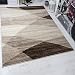 Produktbild Moderner Wohnzimmer Teppich Geometrisches Muster Meliert in Braun Beige 160x220 cm