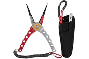Lixada 20cm Alicates de Pesca Multifuncionales para Exteriores, Removedor de Gancho,Aparejos