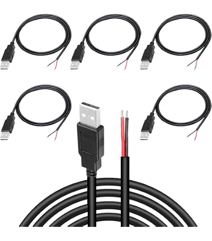 RIIEYOCA 2 cavi USB 2.0 maschio a 2 pin, cavo dati di