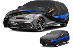 Holthly Bâche Voiture Extérieur, Housse Protection Voiture 100% Étanche Anti UV Soleil, Bâche pour Citadine Audi A3 Sportback, Renault Megane,Peugeot 308, VW Golf, etc. 2L+