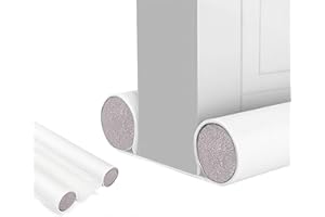 MAGIC SELECT Paraspifferi Sottoporta e Finestre da 80 a 90 cm, Doppia Guarnizione in Similpelle, Regolabile tra 32 e 94 cm. Isolamento Acustico, Riduzione Freddo/Calore, Antivento, Luce, Polvere, Insetti.