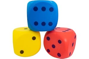 Idena 40227-Cubo morbido in blu, giallo e rosso (selezione non possibile), grande cubo di schiuma di circa 15 cm per un gioco vario e divertente, Colore Blue, Red, Yellow, 40227