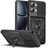 SİDE EYE - Xiaomi Poco X8 Pro Max ile uyumlu Kılıf Kamera Korumalı S&uuml;rg&uuml;l&uuml; Y&uuml;z&uuml;kl&uuml; Armor Military Tank Kızaklı Zırh Kapak