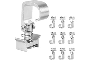 ‎FIQOPS Fiqops Airlineschiene Fitting 10 Stück, Airline Fitting Maximale Tragfähigkeit 45kg,Silber Eloxiert,Aluminium Haken für Airlineschiene,Einfachendbeschlag für Zurrschienen,für Anhänger,Wohnwagen