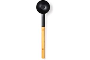 Narvi Black Aluminum Sauna Ladle Bamboo Handle Finnmark Sauna