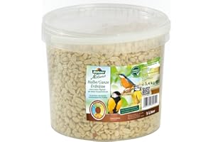 Dehner Natura – Alpiste para Aves Silvestres, Corazones de Cacahuete Enteros o por la Mitad, 5 l (3,4 kg)
