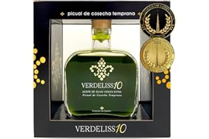 VERDELISS10 | VERDELISS 10 LUXURY | ACEITE DE OLIVA VIRGEN EXTRA PREMIUM DE JAEN DE COSECHA TEMPRANA EXTRACCION EN FRIO ACEITE DE LA VARIEDAD PICUAL DE COLOR VERDE