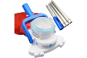 Poolwonder Cleverix Akku Poolsauger – Made in Austria, superleicht & handlich, kabelloser Unterwasser-Sauger zur Reinigung Kleiner Pools, Whirlpools & Aufstellbecken, einfachste Filterentleerung