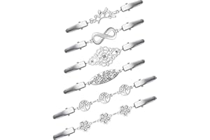 Yuqilin 6 Piezas Broches para Ropa Mujer, Elegante Broche, Retro Broches, Metal Broches para Vestidos, Plata Alfileres Boda, para Camisa, Vestido, Chal, CáRdigan, Suministros Ropa