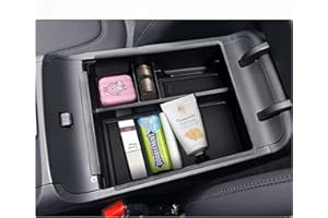 BIXUAN Pudełko do przechowywania podłokietników do Hyundai Tucson NX4 2021-2024 (automatyczne), mata antypoślizgowa, sklasyfikowane przechowywanie, tworzywo sztuczne, 1 sztuka